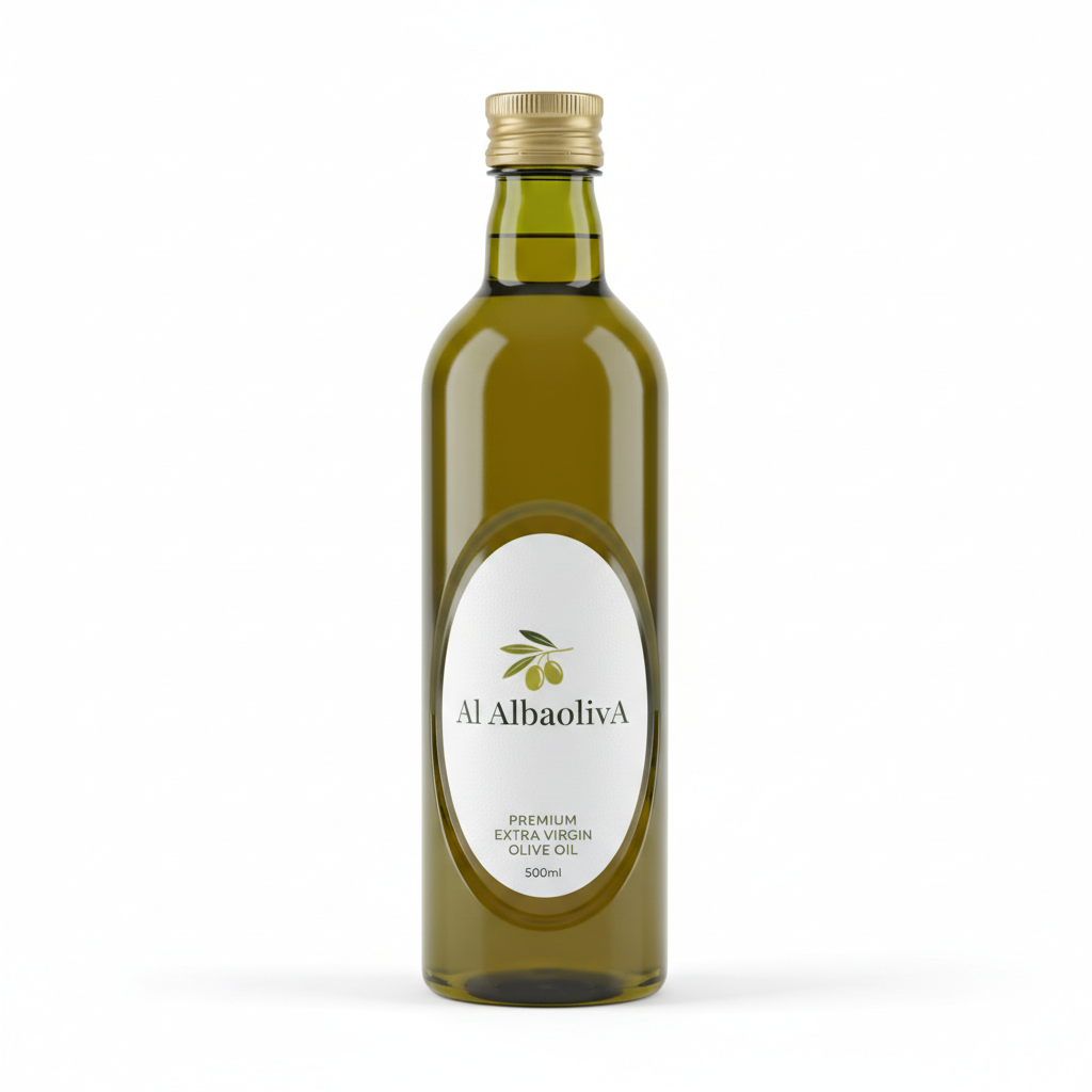 Botella Al AlbaolivA AOVE 500 ml PET sobre fondo blanco