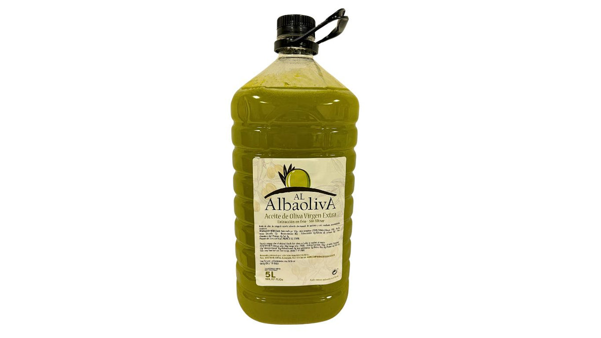 Botella de Al AlbaolivA AOVE aceite de oliva virgen extra 5 litros formato PET